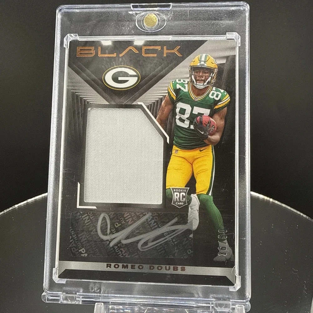 2022 Panini Black - Romeo Doubs #240 Green Bay Packers - RC Patch AUTO /50